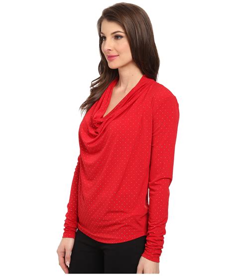 michael kors cowl neck top|Michael Kors long sleeve tops.